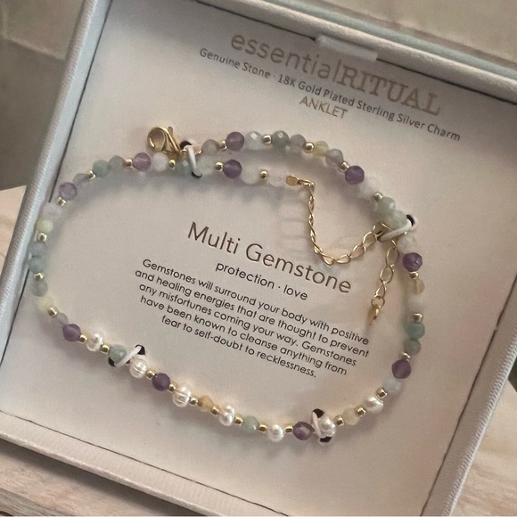 Essential Ritual Multi Gemstone Anklet - Picture 2 of 4